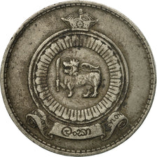 Coin, Ceylon, Elizabeth II, Rupee, 1965, VF(20-25), Copper-nickel, KM:133
