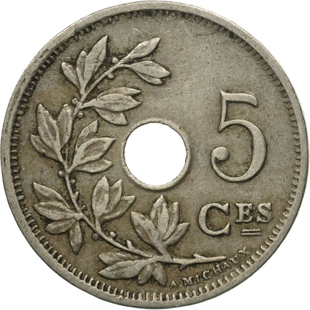 Coin, Belgium, 5 Centimes, 1913, EF(40-45), Copper-nickel, KM:66