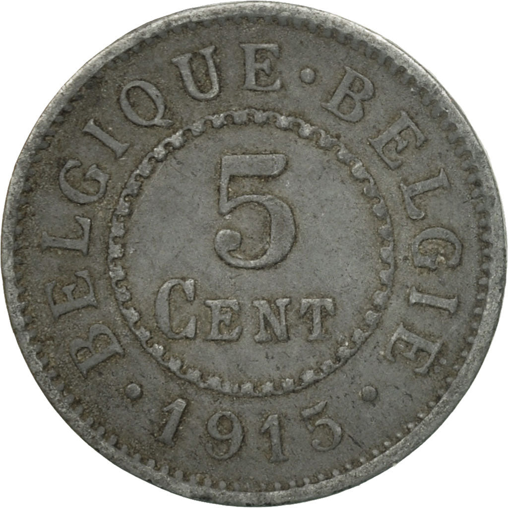 Coin, Belgium, 5 Centimes, 1915, VF(30-35), Zinc, KM:80