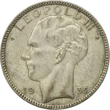 Coin, Belgium, 20 Francs, 20 Frank, 1935, VF(30-35), Silver, KM:105