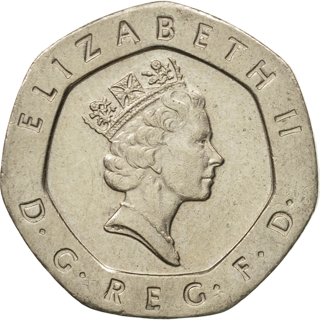Coin, Great Britain, Elizabeth II, 20 Pence, 1996, AU(50-53), Copper-nickel