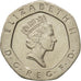 Coin, Great Britain, Elizabeth II, 20 Pence, 1996, AU(50-53), Copper-nickel