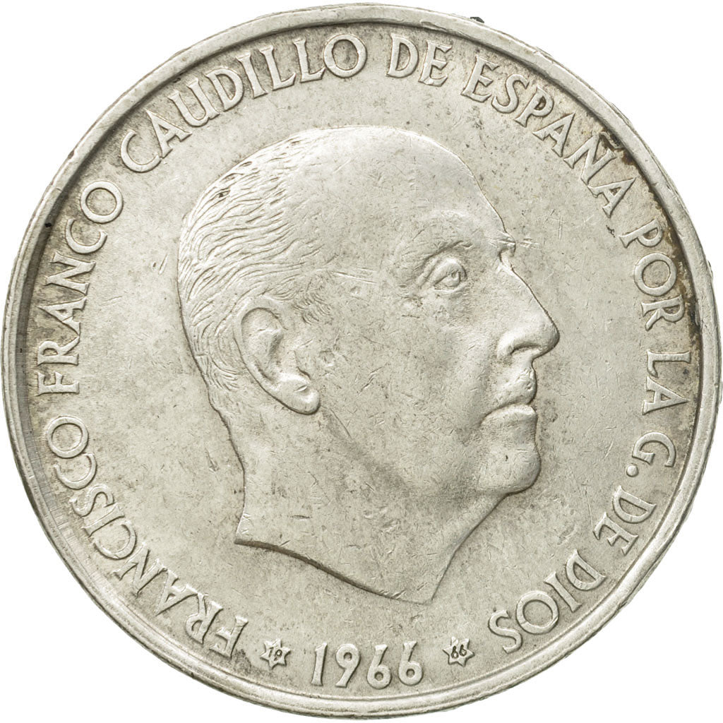 Coin, Spain, Caudillo and regent, 100 Pesetas, 1966, Madrid, EF(40-45), Silver