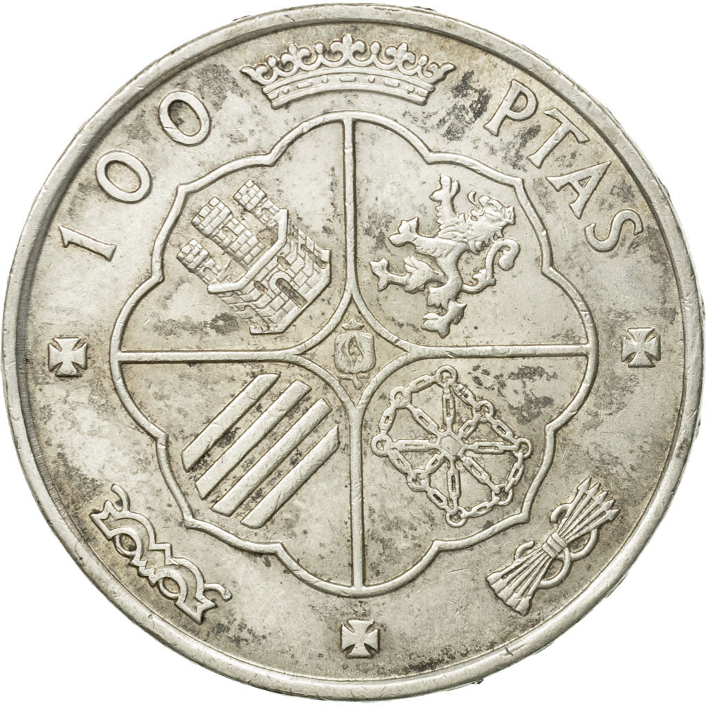 Coin, Spain, Caudillo and regent, 100 Pesetas, 1966, Madrid, EF(40-45), Silver