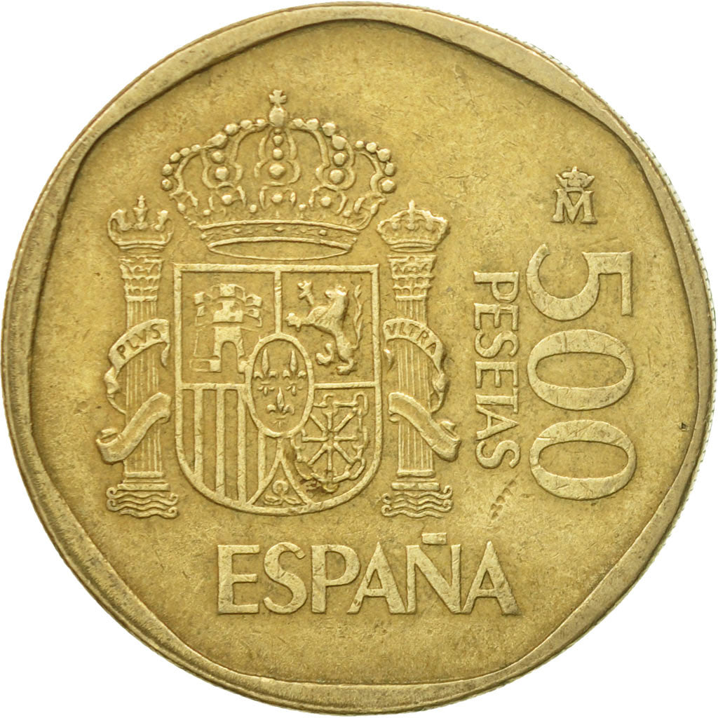 Coin, Spain, Juan Carlos I, 500 Pesetas, 1988, VF(20-25), Aluminum-Bronze