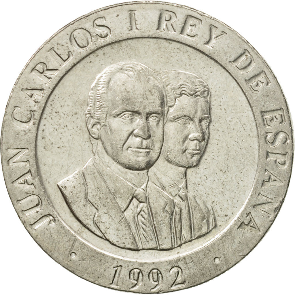 Moneda, España, Juan Carlos I, 200 Pesetas, 1992, MBC+, Cobre - níquel, KM:910