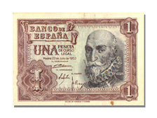 Spain, 1 Peseta, 1953, KM #144a, 1953-07-22, AU(55-58), H
