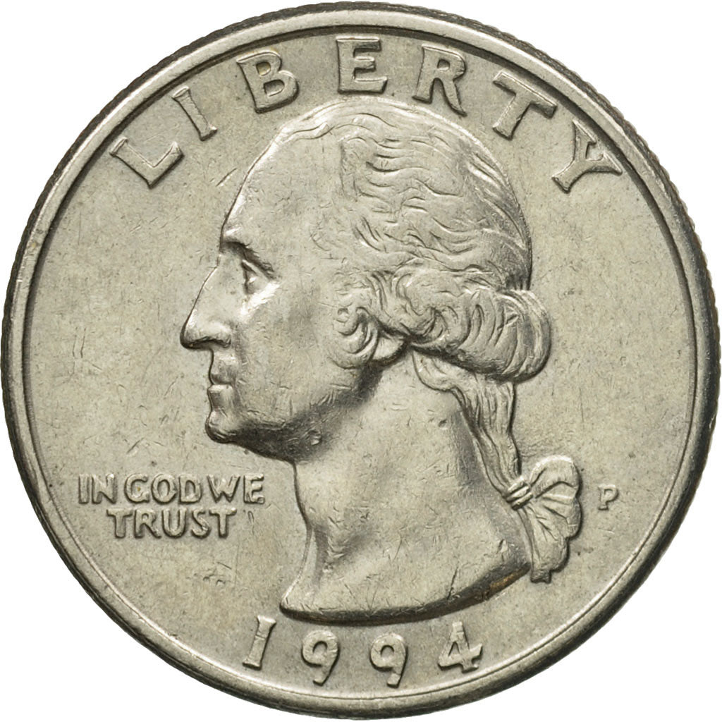 Coin, United States, Washington Quarter, Quarter, 1994, U.S. Mint, Philadelphia