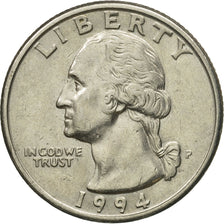 Coin, United States, Washington Quarter, Quarter, 1994, U.S. Mint, Philadelphia