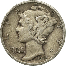 Moneta, Stati Uniti, Mercury Dime, Dime, 1943, U.S. Mint, Philadelphia, BB
