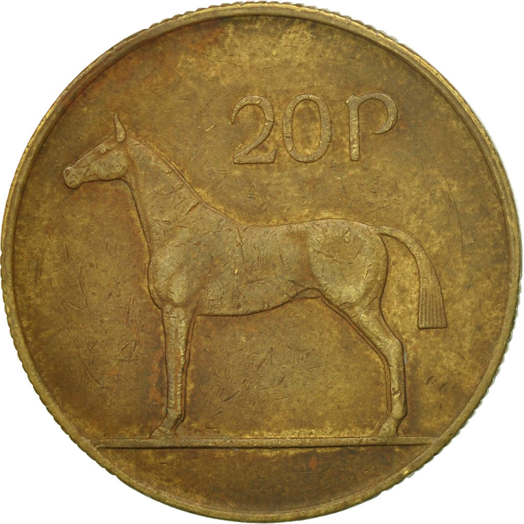 Coin, IRELAND REPUBLIC, 20 Pence, 1988, F(12-15), Nickel-Bronze, KM:25
