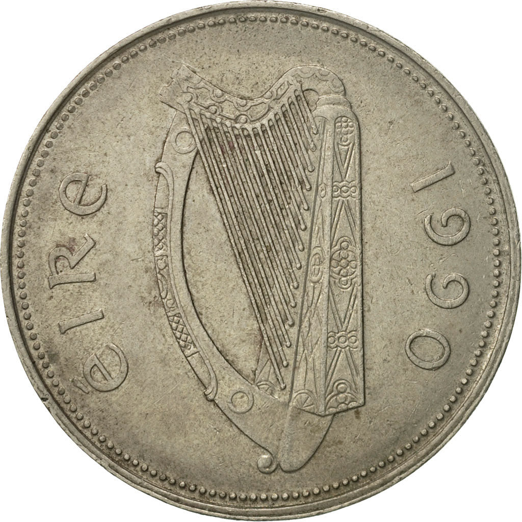 Coin, IRELAND REPUBLIC, Punt, Pound, 1990, VF(30-35), Copper-nickel, KM:27