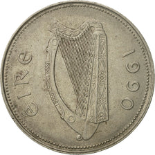 Coin, IRELAND REPUBLIC, Punt, Pound, 1990, VF(30-35), Copper-nickel, KM:27
