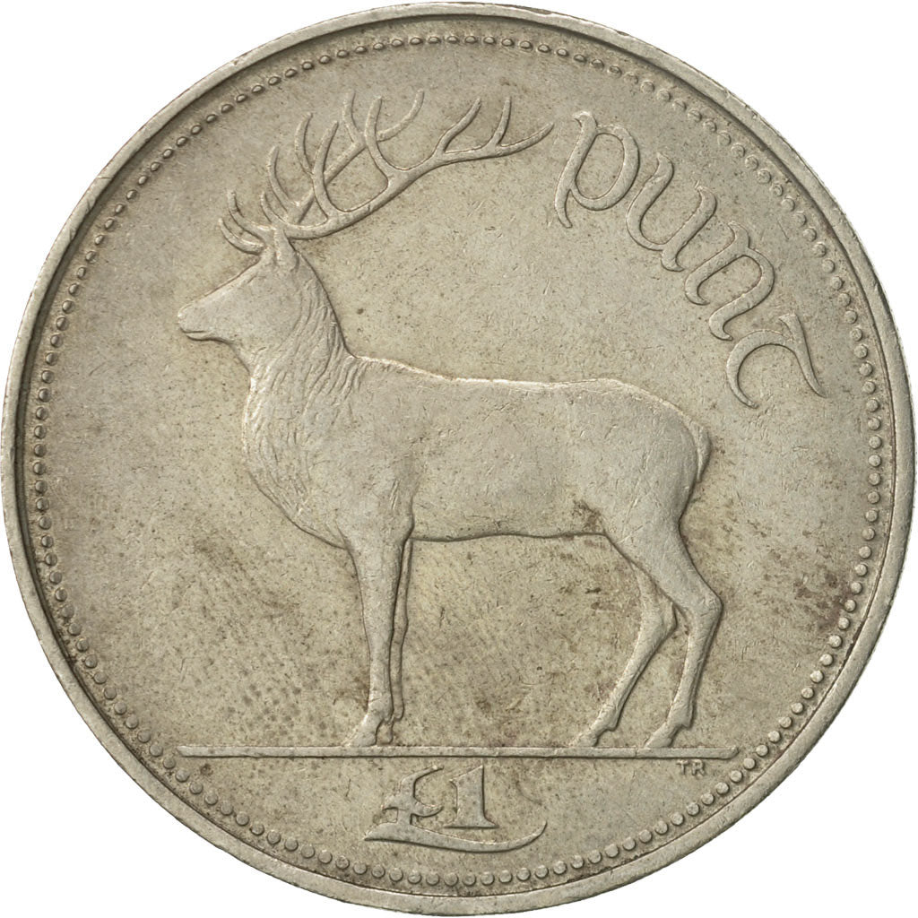 Coin, IRELAND REPUBLIC, Punt, Pound, 1990, VF(30-35), Copper-nickel, KM:27
