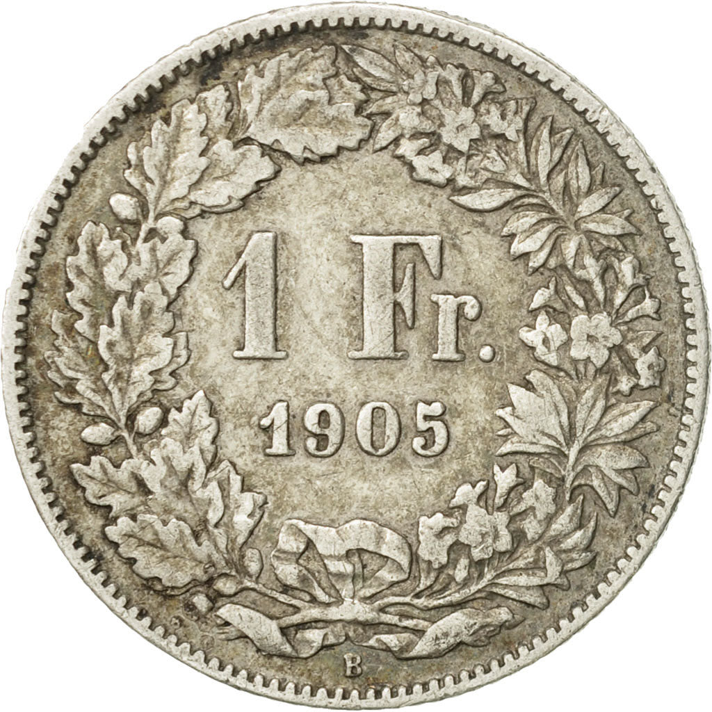 Coin, Switzerland, Franc, 1905, Bern, VF(20-25), Silver, KM:24