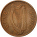 Moneda, REPÚBLICA DE IRLANDA, Penny, 1990, MBC, Cobre chapado en acero, KM:20a