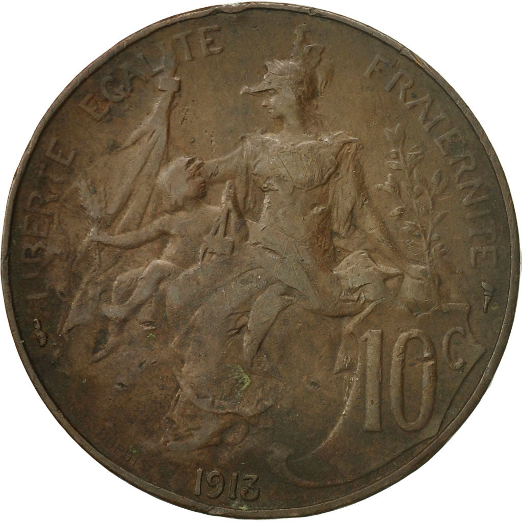 Coin, France, Dupuis, 10 Centimes, 1913, Paris, EF(40-45), Bronze, KM:843, Le