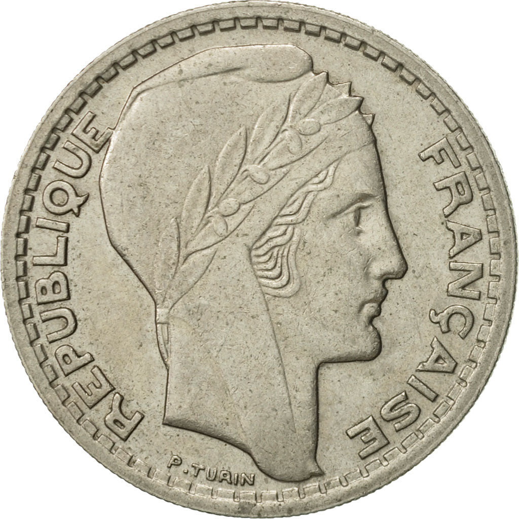 Moneta, Francia, Turin, 10 Francs, 1947, Paris, BB+, Rame-nichel, KM:908.1, Le