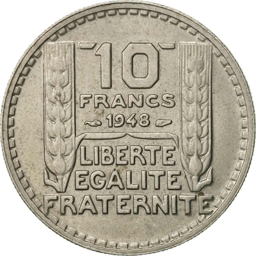 Coin, France, Turin, 10 Francs, 1948, Paris, EF(40-45), Copper-nickel, KM:909.1
