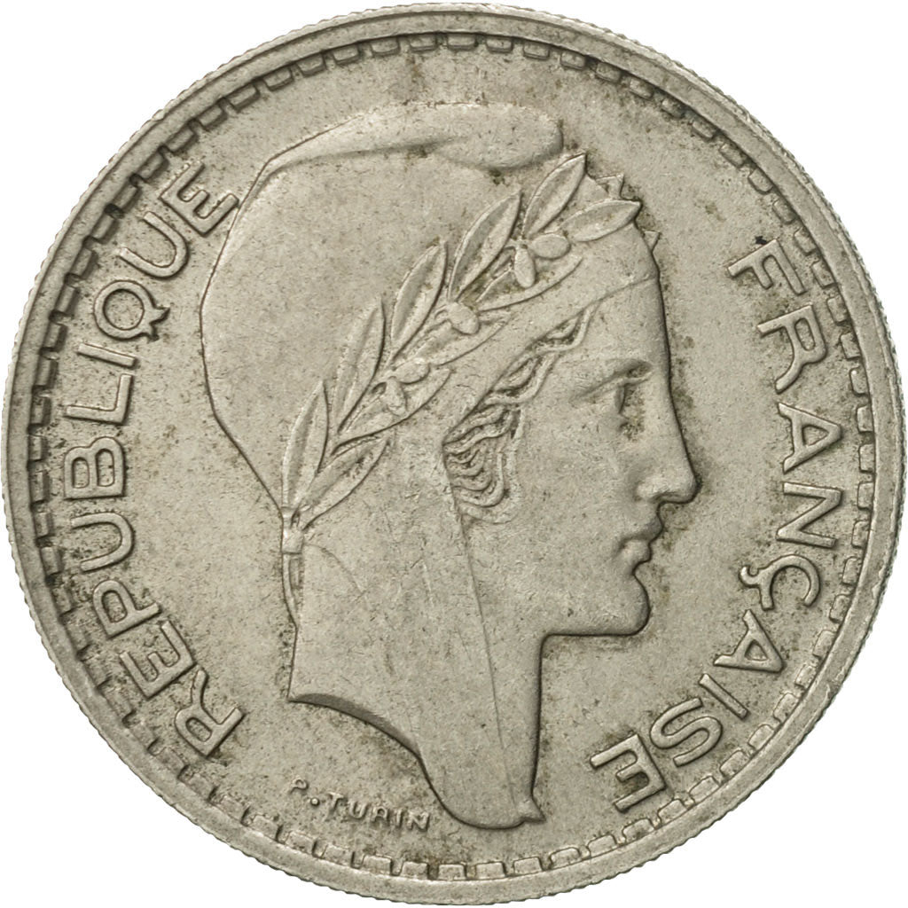 Moneta, Francja, Turin, 10 Francs, 1948, Paris, VF(30-35), Miedź-Nikiel
