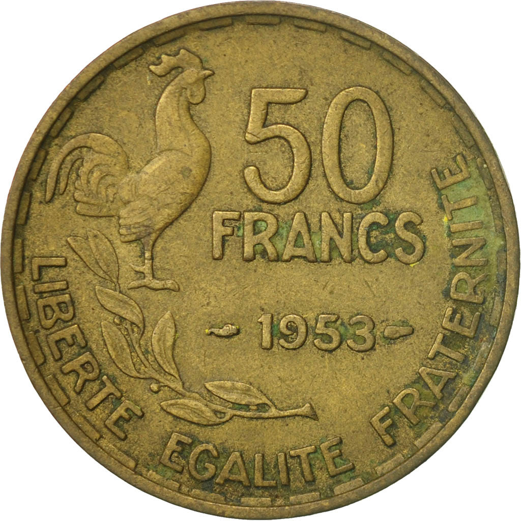 Münze, Frankreich, Guiraud, 50 Francs, 1953, Paris, S, Aluminum-Bronze