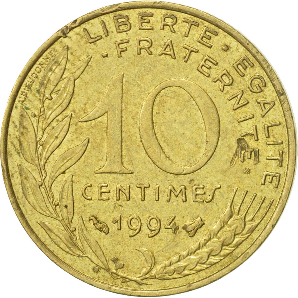 Moneta, Francia, Marianne, 10 Centimes, 1994, Paris, BB, Alluminio-bronzo