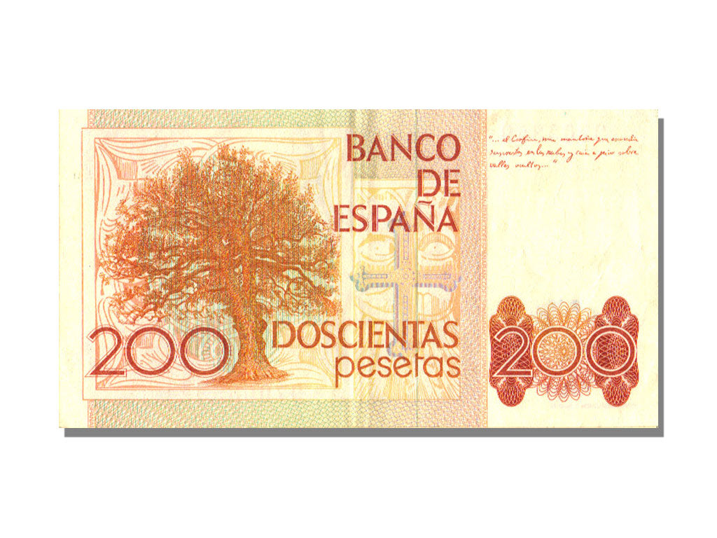 Spain, 200 Pesetas, 1980, KM #156, 1980-09-16, UNC(60-62)