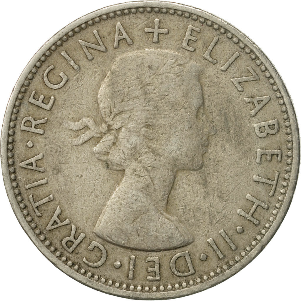 Coin, Great Britain, Elizabeth II, Florin, Two Shillings, 1959, VF(30-35)