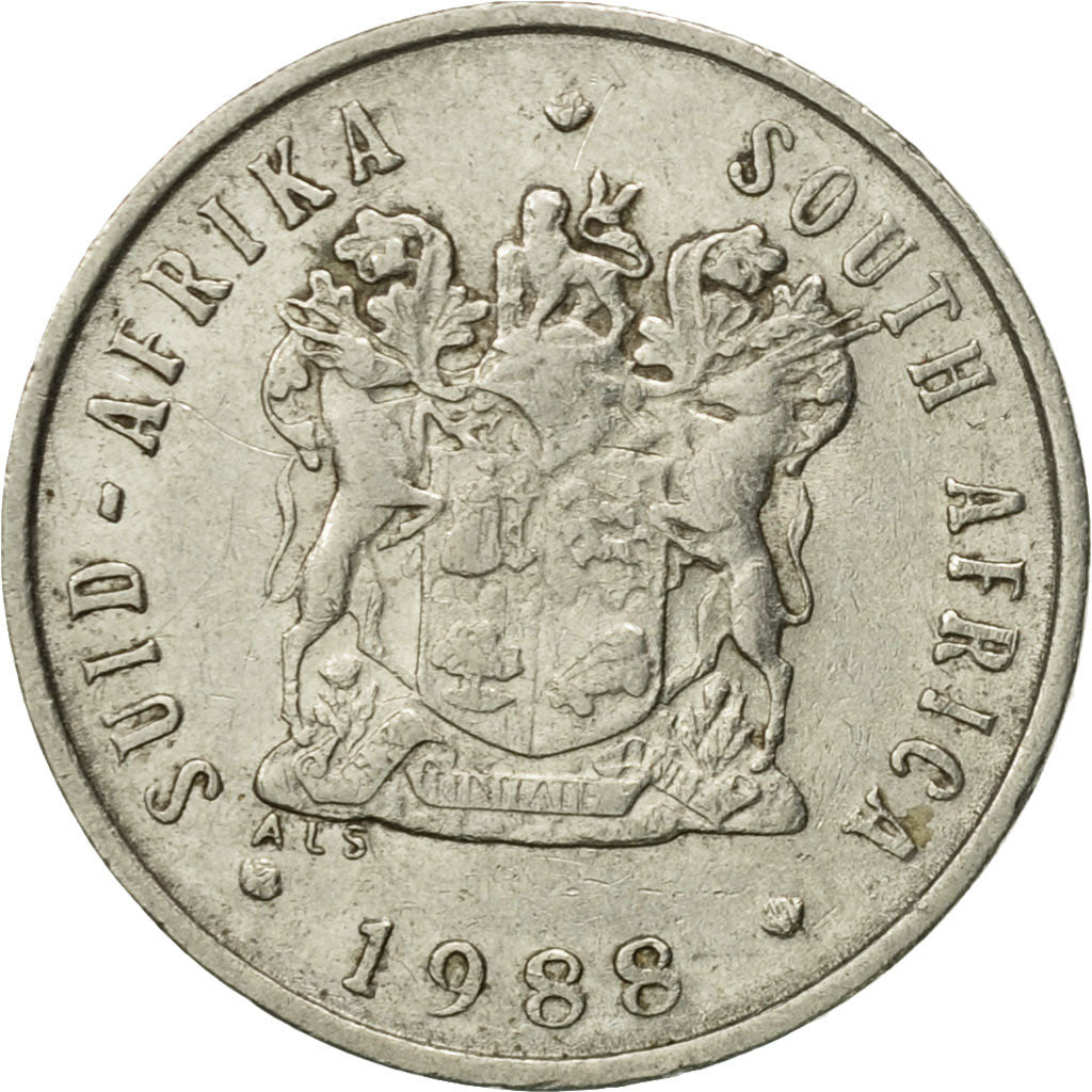 Coin, South Africa, 5 Cents, 1988, AU(50-53), Nickel, KM:84