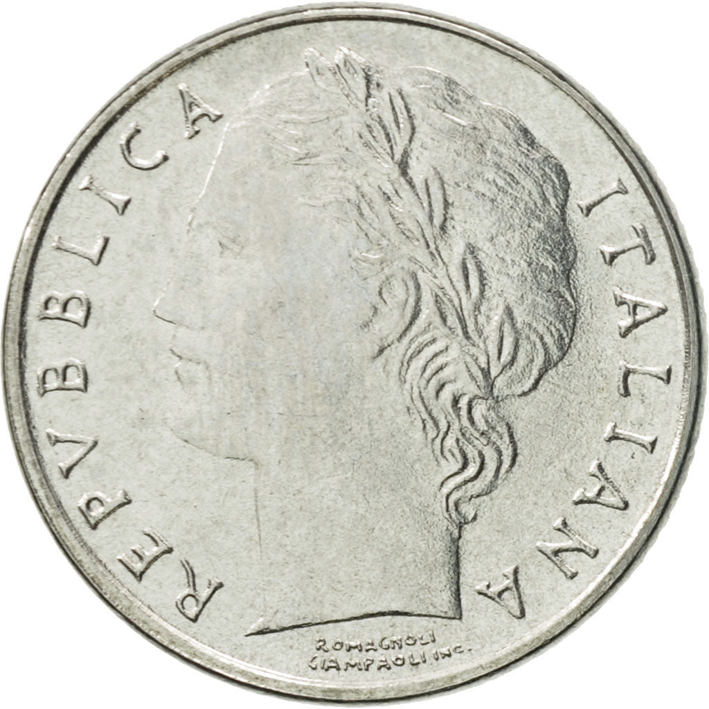Moneta, Włochy, 100 Lire, 1991, Rome, AU(50-53), Stal nierdzewna, KM:96.2