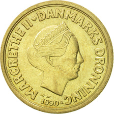 Coin, Denmark, Margrethe II, 20 Kroner, 1990, Copenhagen, AU(50-53)