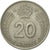 Moneda, Hungría, 20 Forint, 1984, Budapest, BC+, Cobre - níquel, KM:630