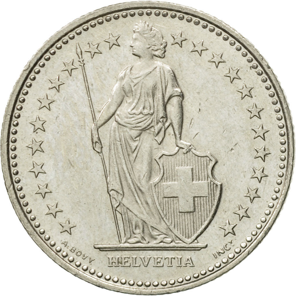 Moneta, Szwajcaria, 1/2 Franc, 1989, Bern, EF(40-45), Miedź-Nikiel, KM:23a.3
