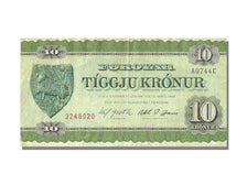 Faroe Islands, 10 Kronur, 1949, 1949-04-12, UNC(60-62), A 0744C