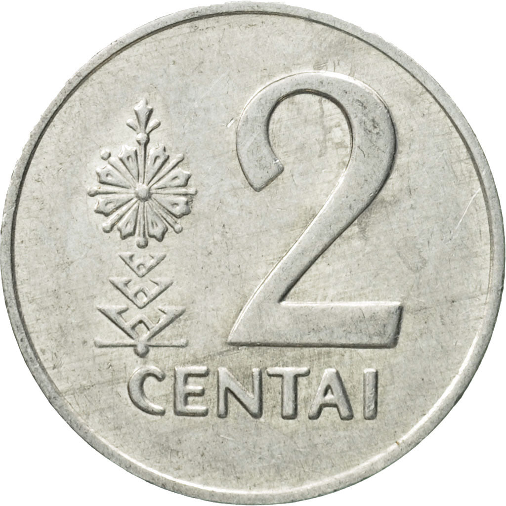 Coin, Lithuania, 2 Centai, 1991, AU(50-53), Aluminum, KM:86