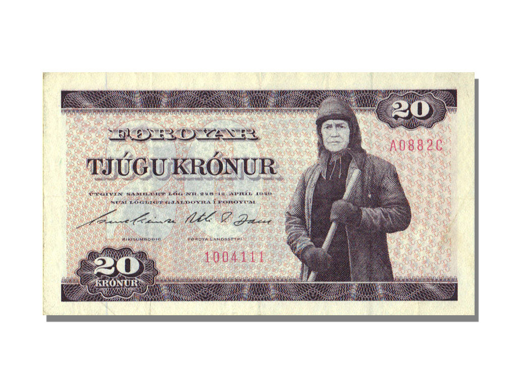 ILES FEROE, 20 Kronur Type 1978-86