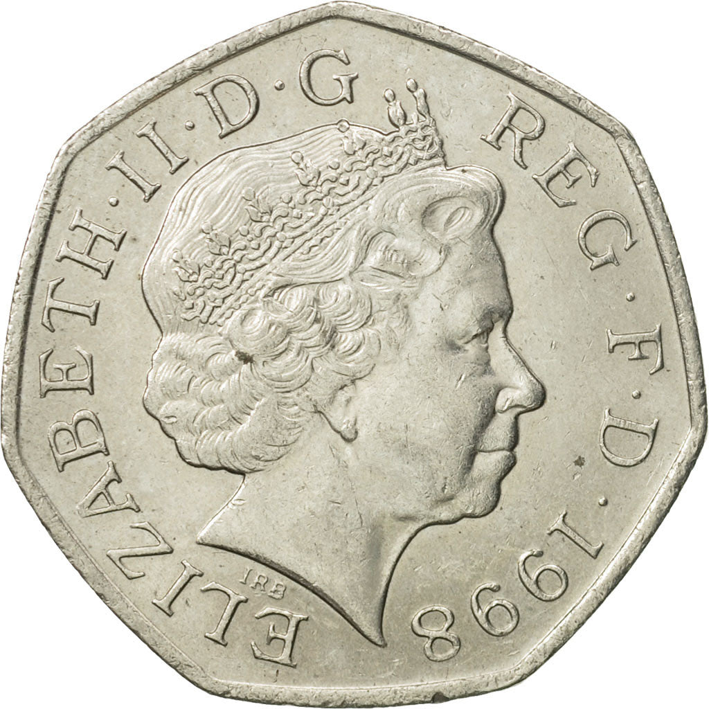 Monnaie, Grande-Bretagne, Elizabeth II, 50 Pence, 1998, TTB+, Copper-nickel