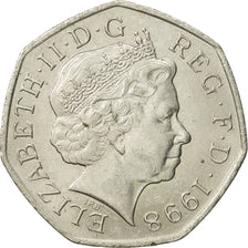 Monnaie, Grande-Bretagne, Elizabeth II, 50 Pence, 1998, TTB+, Copper-nickel