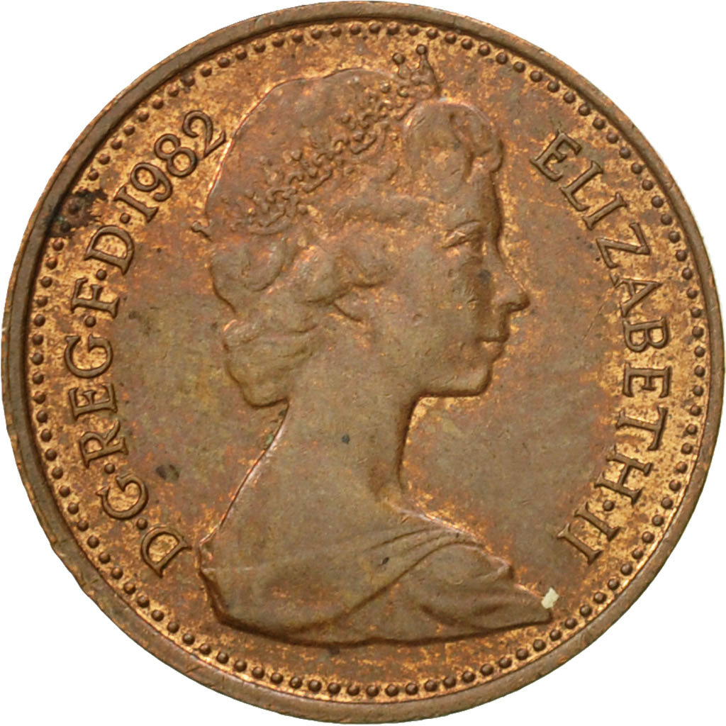 Coin, Great Britain, Elizabeth II, 1/2 Penny, 1982, EF(40-45), Bronze, KM:926