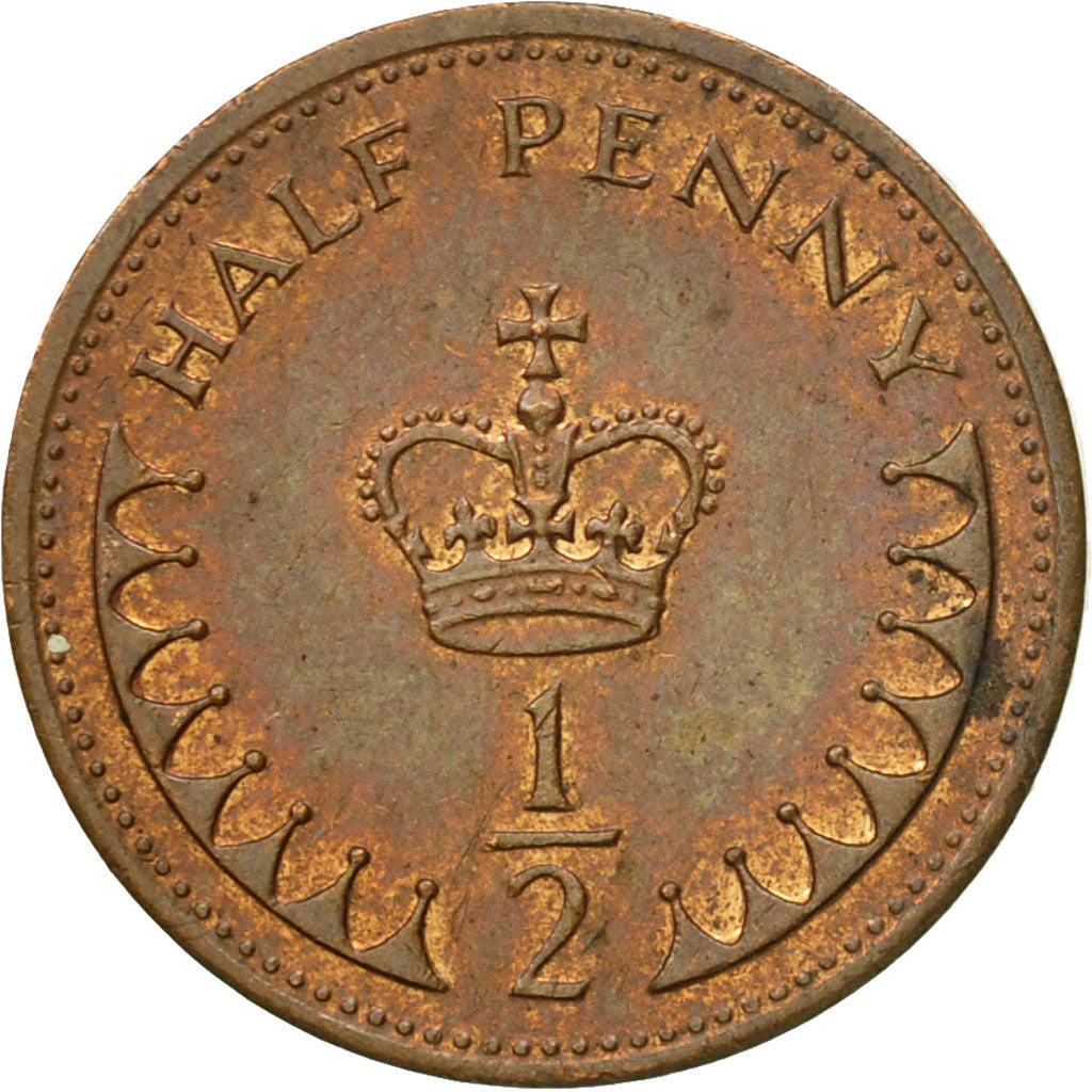 Coin, Great Britain, Elizabeth II, 1/2 Penny, 1982, EF(40-45), Bronze, KM:926