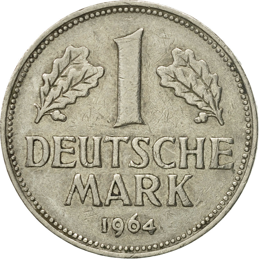 Coin, GERMANY - FEDERAL REPUBLIC, Mark, 1964, Munich, EF(40-45), Copper-nickel