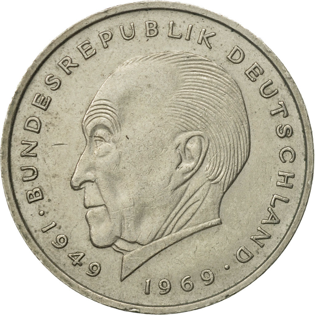 Moneda, ALEMANIA - REPÚBLICA FEDERAL, 2 Mark, 1971, Stuttgart, MBC+, Cobre -