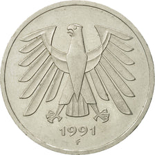Coin, GERMANY - FEDERAL REPUBLIC, 5 Mark, 1991, Stuttgart, AU(50-53)
