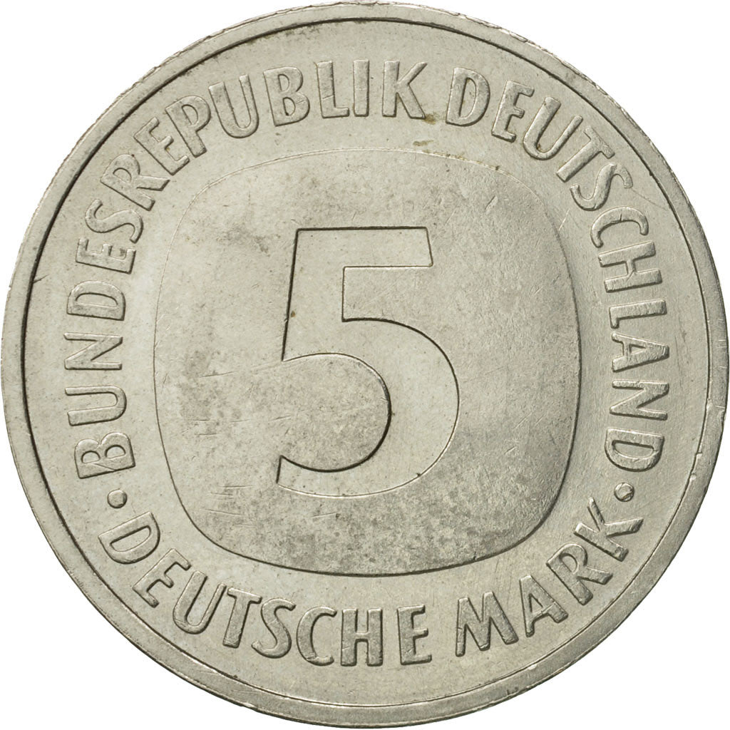 Coin, GERMANY - FEDERAL REPUBLIC, 5 Mark, 1991, Stuttgart, AU(50-53)