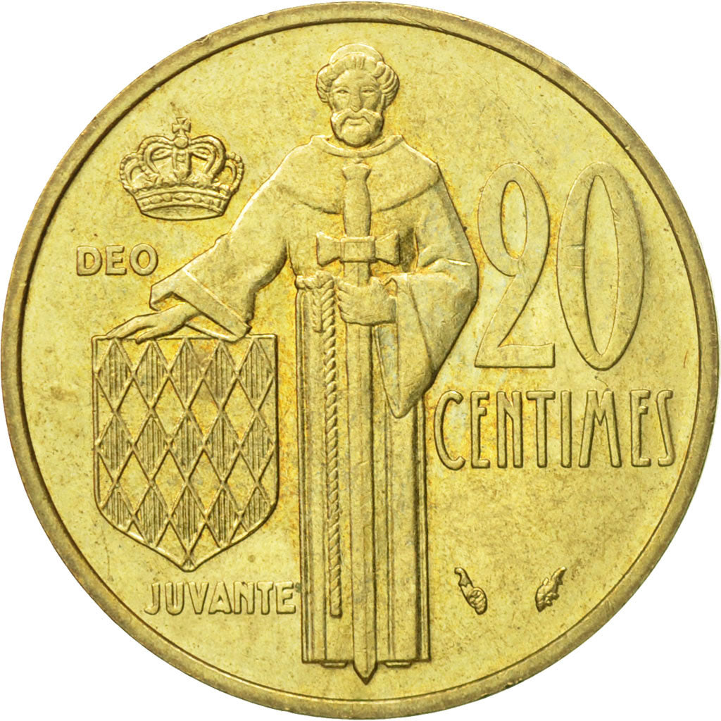 Coin, Monaco, Rainier III, 20 Centimes, 1982, AU(50-53), Aluminum-Bronze, KM:143