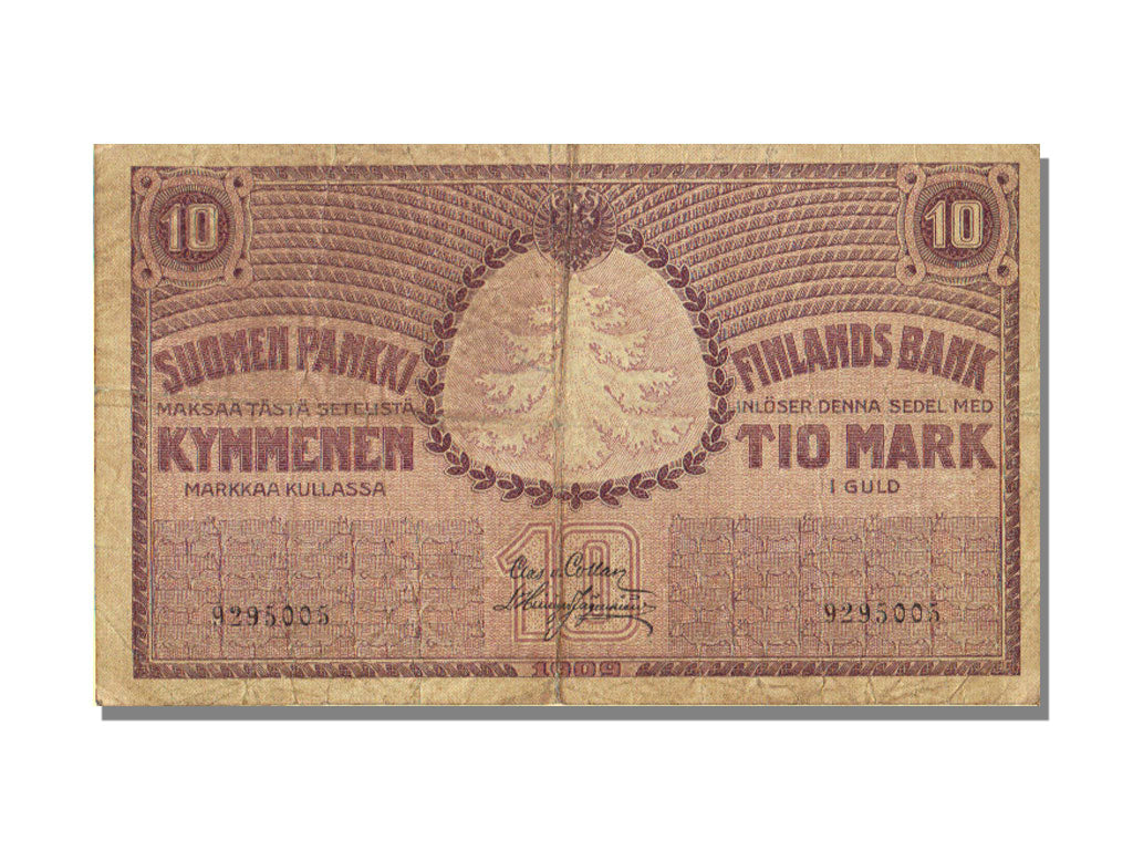 Finlandia, 10 Markkaa, 1909, BB+