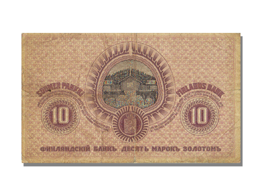 Finlandia, 10 Markkaa, 1909, BB+