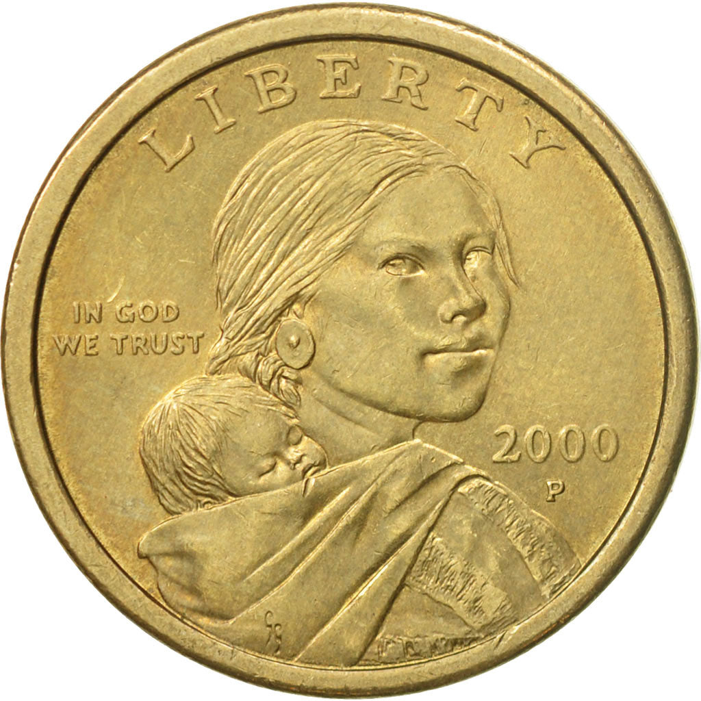 Coin, United States, Sacagawea Dollar, Dollar, 2000, U.S. Mint, Philadelphia