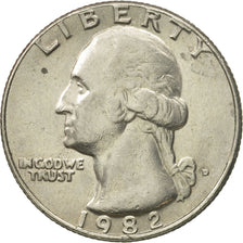 Coin, United States, Washington Quarter, Quarter, 1982, U.S. Mint, Denver