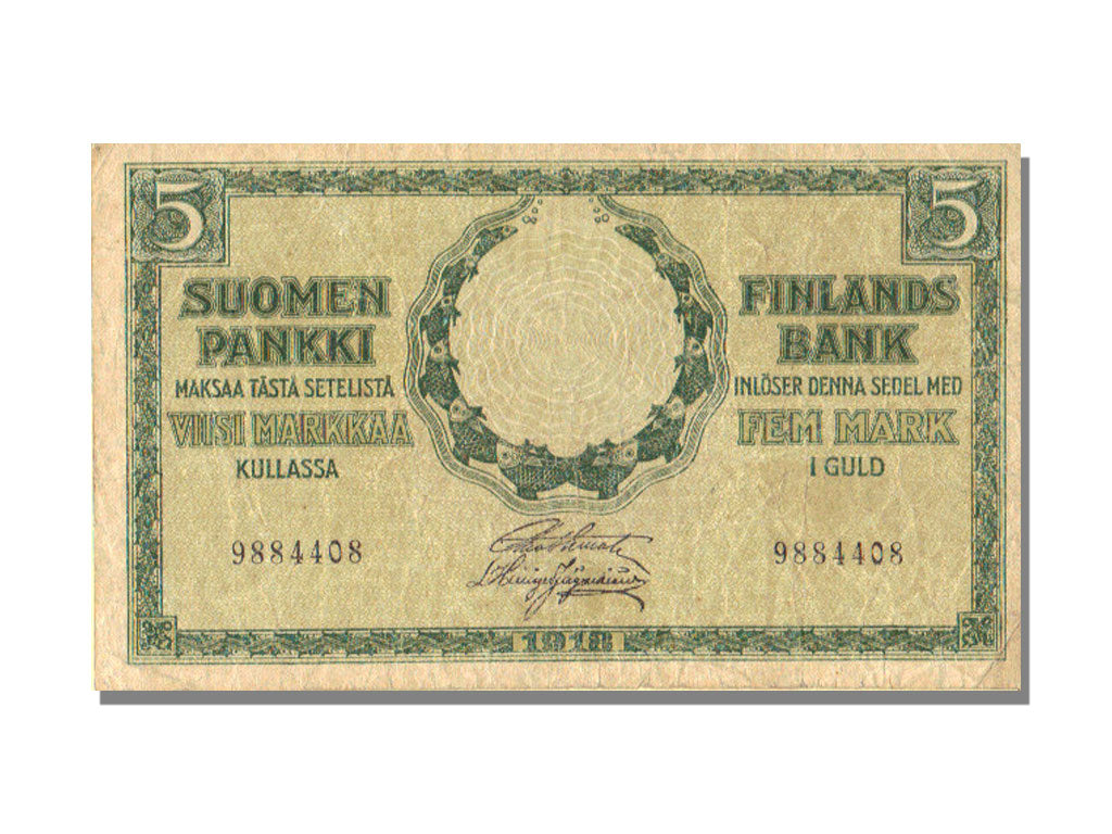 Finland, 5 Markkaa, 1918, AU(50-53)